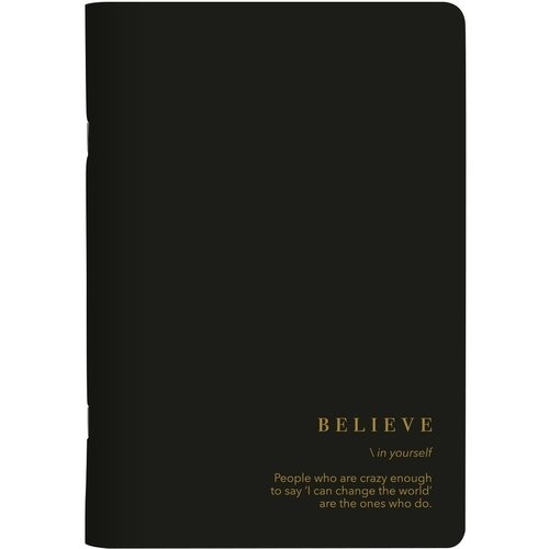 Тетрадь общая Be Smart Believe 150х210 мм 48 л клетка мягкий переплет скрепка черный 210₽