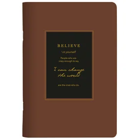 Тетрадь общая Be Smart Believe, 150х210 мм, 40 л, клетка, мягкий переплет, скрепка,  коричневая рамка