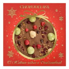 Шоколад Chokodelika Молочный Вишня НГ, 75г