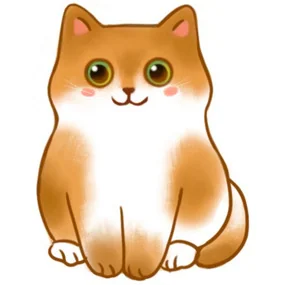 Стикер объемный Esterum Котик Пушок