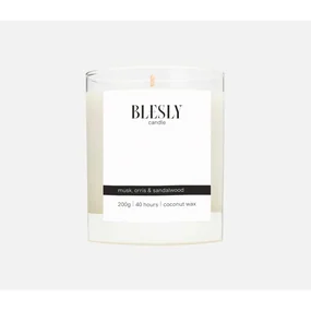 Свеча ароматическая Blesly Мускус, ирис и сандал, 200 гр