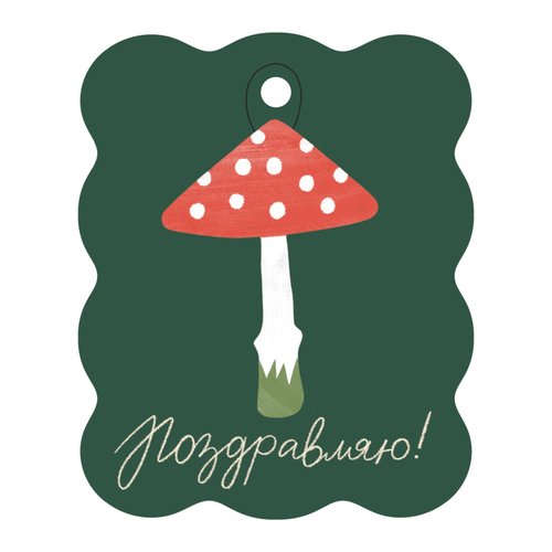 Бирка ретро Мухомор 25₽