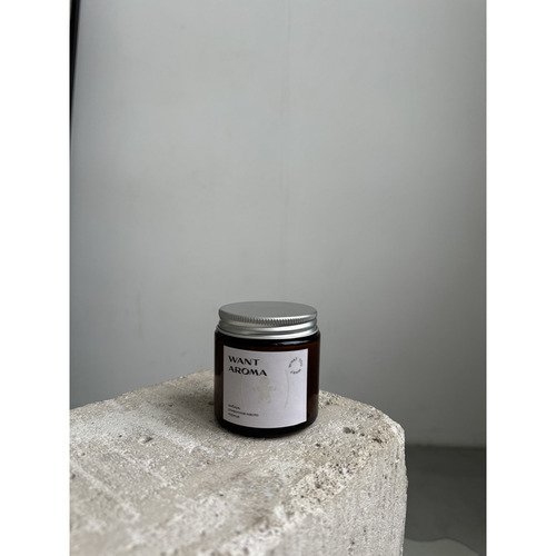 Свеча имбирь, сливочное масло, корица. Хлопковый фитиль