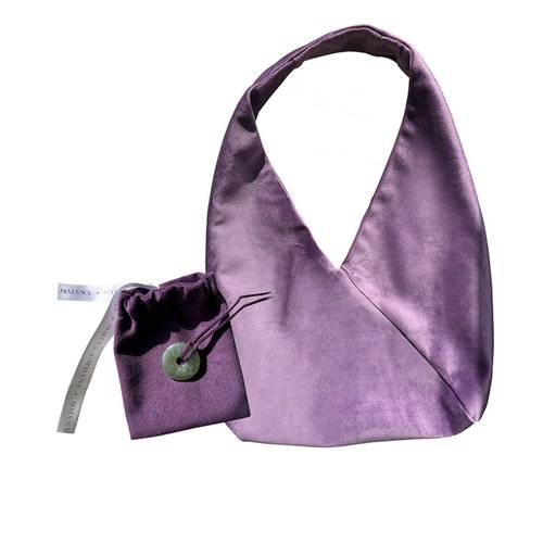 Светлый бархатный шоппер MALUNA, премиального качества с волшебным оберегом