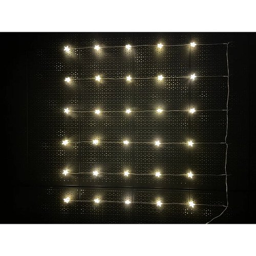 Гирлянда-занавес Звезда теплый белый свет 30 ламп 8 функций 100100 см 600₽
