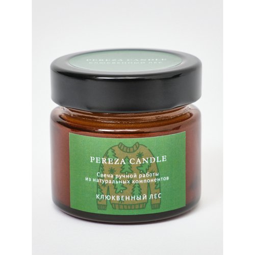 Свеча ароматическая PEREZA CANDLE Клюквенный лес, в янтарной банке, 100 мл