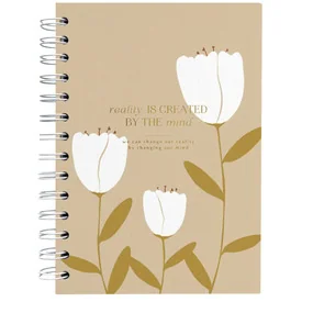 Тетрадь общая Be Smart, 144х204 мм, 120 л, клетка, твердый переплет, спираль, коллекция April, тюльпаны
