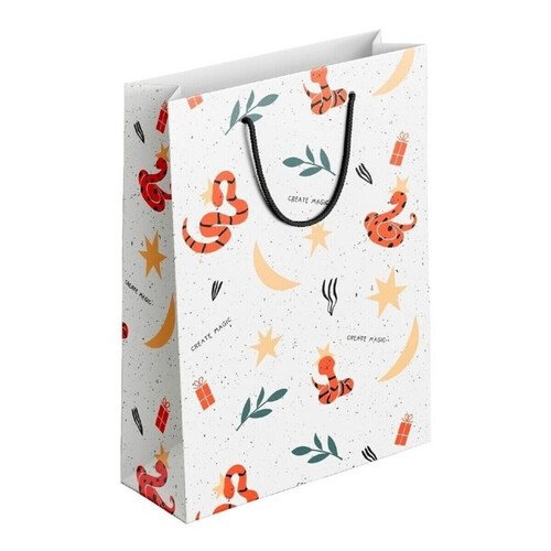 Пакет бумажный подарочный Be Smart 32х49 см Коллекция Lucky белый 300₽