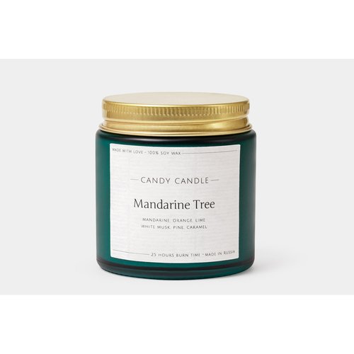 Свеча ароматическая в изумрудном стекле Candy Candle мандариновое дерево 120 мл 1150₽