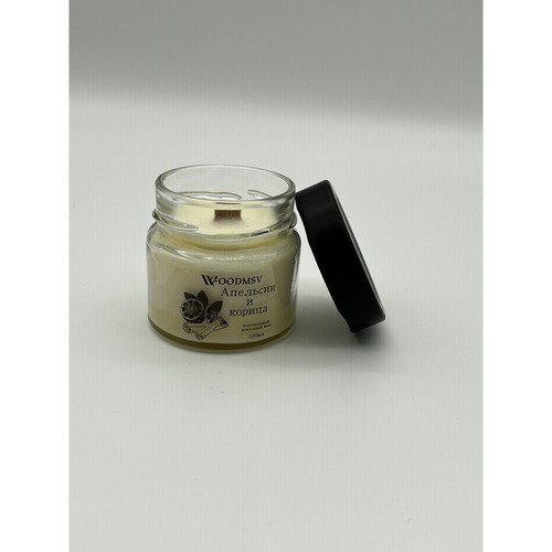 Свеча ароматическая Апельсин и корица, 100 мл