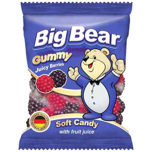 Жевательный мармелад BIG BEAR Сочные Ягоды с фруктовым соком 80 гр 120₽
