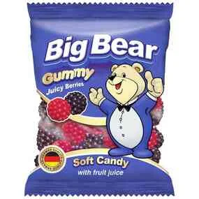 Жевательный мармелад BIG BEAR Сочные Ягоды с фруктовым соком, 80 гр.