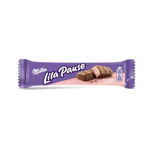 Батончик Milka Лила Пауза с клубничной начинкой 34 гр 144₽