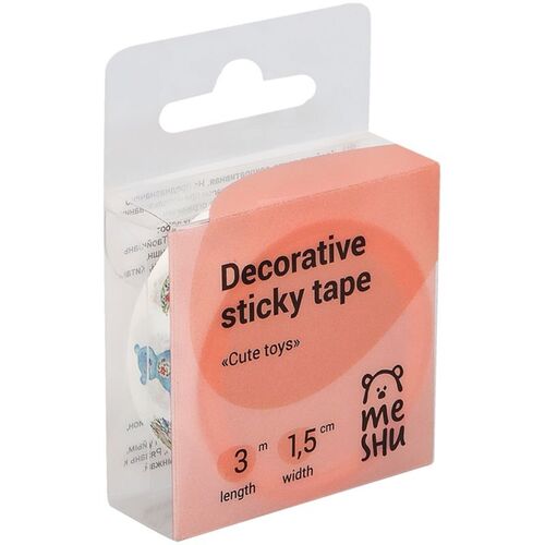 Клейкая лента декоративная MESHU Cute toys 15смх3м 80₽