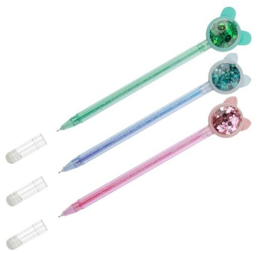 Ручка гелевая стираемая Meshu Funny smile синяя 05 мм корпус ассорти с топпером 270₽