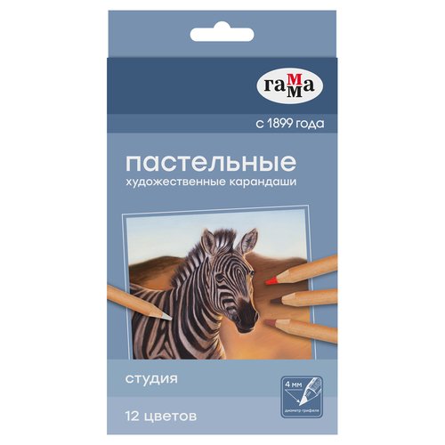 Пастельные карандаши Гамма Студия 12 цветов 900₽