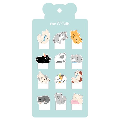 Флажки-закладки Meshu Sweety kitty пластиковые фигурные 20 л12 дизайнов европодвес 210₽