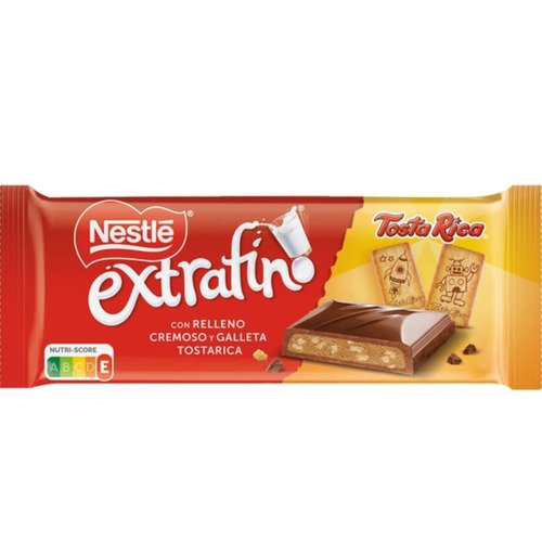 Молочный шоколад Nestle Extrafino Tosta Rica со сливочной начинкой и печеньем 84 гр 315₽