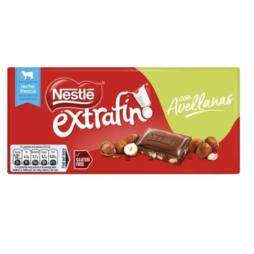 Молочный шоколад Nestle Extrafino с лесными орехами 123 гр 504₽