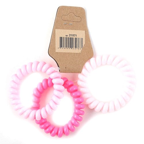 Украшение для волос Кокос Пружинка набор 3 шт ассорти 3 цвета 5 см 72₽