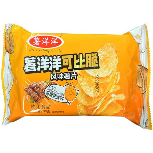 Чипсы Shuyangyang Crispy барбекю 30 гр 81₽