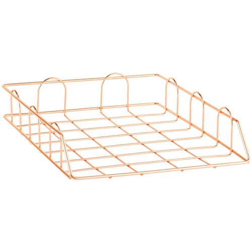 Лоток для бумаг горизонтальный Meshu Rose Gold металл 1600₽