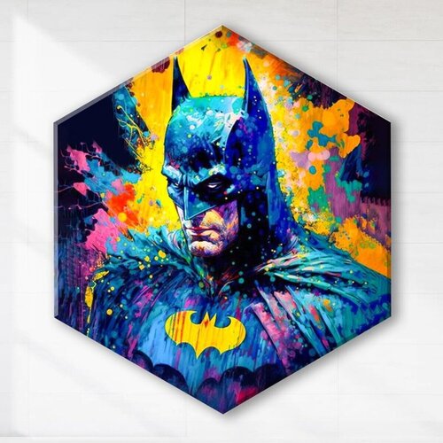 Картина по номерам со светящейся краской Гексагон 37х32см Бэтмен 25 цветов 1400₽