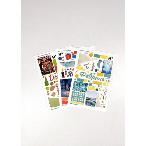 Набор стикеров Коллаж нежный Зима 470₽