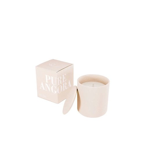 Cвеча ароматическая в стакане Roura Розовый фарфор с крышкой, Чистая ангора