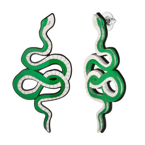 Серьги Змеи зеленые 2400₽
