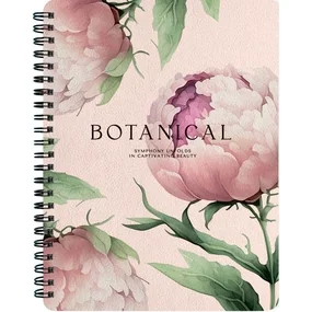 Тетрадь общая Be Smart Peony, 156х207мм, 80л, клетка, пудровый