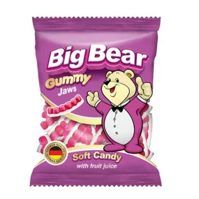 Жевательный мармелад Big Bear Челюсти с фруктовым соком, 80 грамм