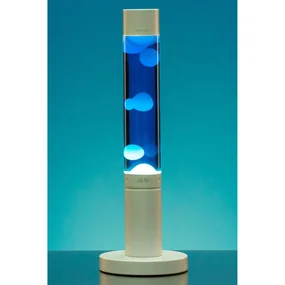 Лава лампа MotionLamps Amperia Slim Белая - Синяя (39 см)