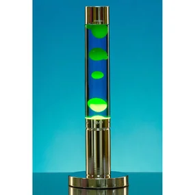 Лава лампа MotionLamps Amperia Slim Желтая - Синяя (39 см) Chrome