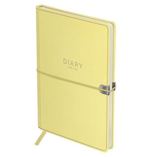 Ежедневник недатированный BG Pastel Yellow А5 136 листов твердый переплет кожзам желтый 850₽