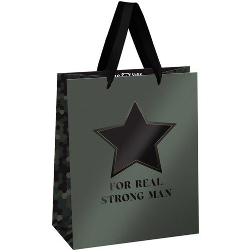 Пакет подарочный For man фольга матовая ламинация 18 х 23 х 10 см 200₽