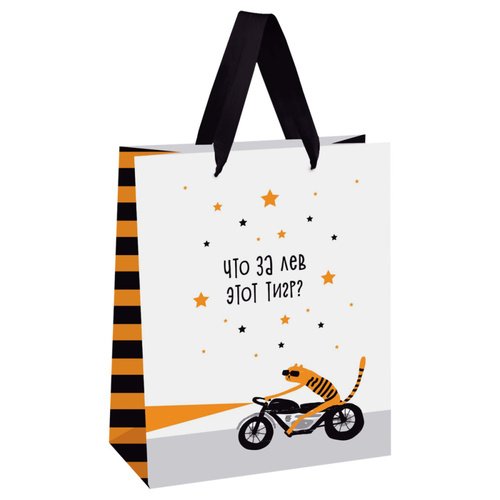 Пакет подарочный Что за лев этот тигр матовая ламинация 18 х 23 х 10 см 200₽