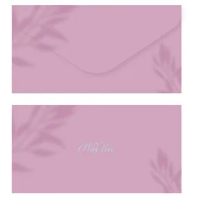 Конверт для денег Meshu Purple Orchid, 85 х 164 мм, soft-touch, фольга