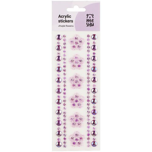 Наклейки акриловые Meshu Purple flowers 305 наклеек 190₽