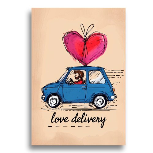 Открытка Love delivery 160₽