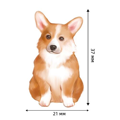 Стикер объемый Корги 160₽