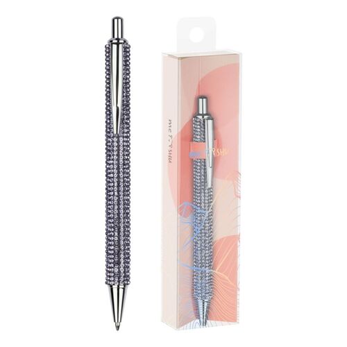 Ручка шариковая Meshu Lilac diamond синяя, 1,0 мм