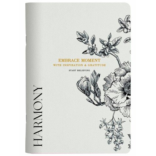 Тетрадь общая Be Smart Harmony 150 х 210 мм 40 листов клетка мягкий переплет скрепка цветы на айвори 180₽