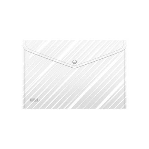 Папка-конверт на кнопке пластиковая Clear Lines A4 в пакете по 12 шт 80₽