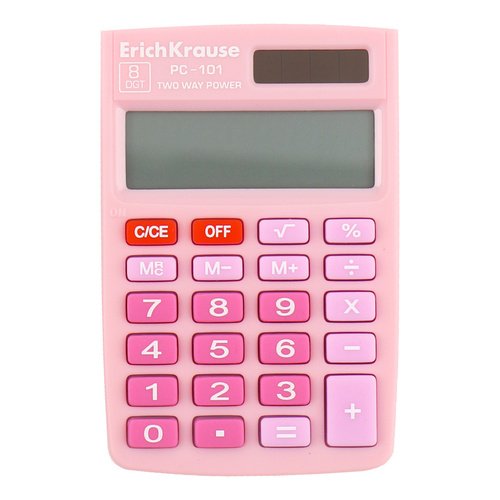 Калькулятор карманный 8-разрядов PC-101 Pastel розовый 580₽