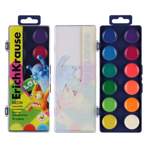 Краски акварельные Jolly Friends Neon 12 цветов 290₽