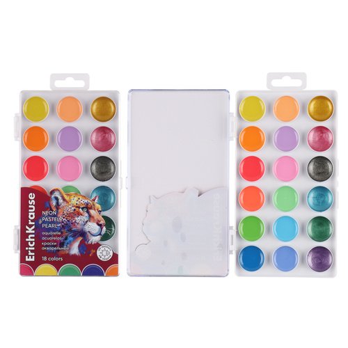 Краски акварельные NeonPastelPearl с УФ защитой яркости 18 цветов 320₽