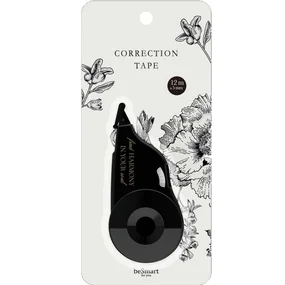 Корректирующая лента, Be Smart, длина 12 метров, ширина 5 мм, Harmony, черный