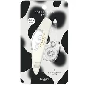 Корректирующая лента, Be Smart, длина 6+6 метров, ширина 5 мм, Believe, бежевый
