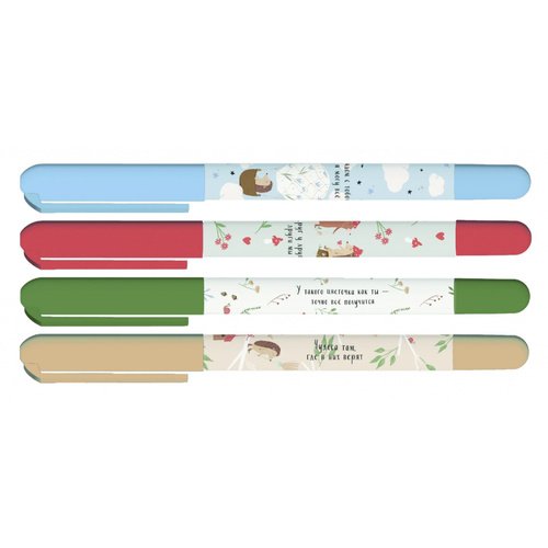 Ручка шариковая Be Smart Dreamland, 0.7 мм, голубой, красный, зеленый, бежевый, цвет чернил синий